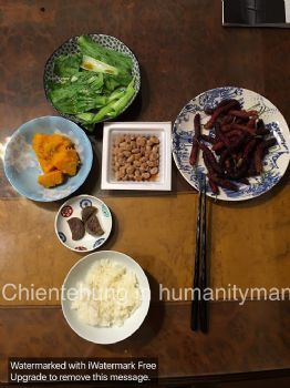 簞食瓢飲在陋巷 simple food with rice