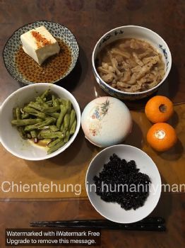 簞食瓢飲在陋巷 simple food with rice